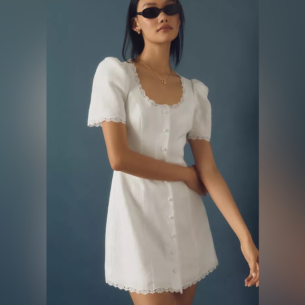 Reformation White Mini Dress